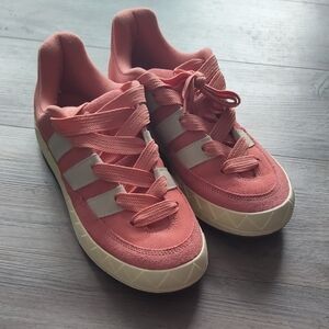 adidas Coral and White Women's Sneakers